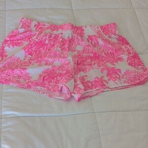 Lilly Pulitzer Pink and White Athletic Shorts